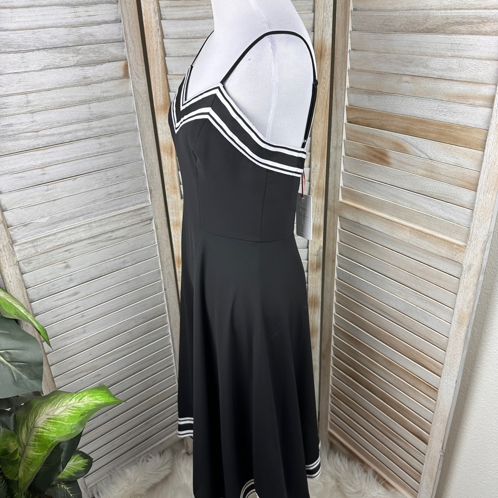 NWT Ted Baker London Kahmen Strappy Black & White Midi Dress Size 2 - Picture 4 of 9